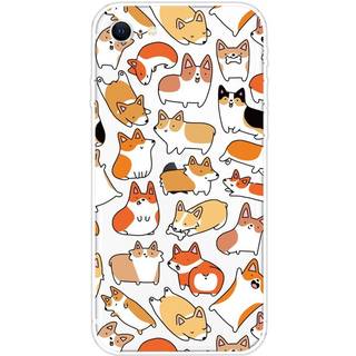iPhone SE (2022 / 2020) / 8 / 7 Fleksibel Gennemsigtigt Plastik Bagside Cover m. Motiv - Dyr