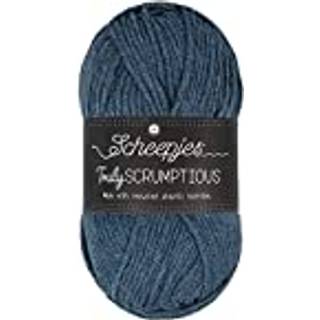 Scheepjes Truly Scrumptious 378 Kokos Blåbær Muffins Indhold:50% Genbrugt polyester / 50% Akryl Vægt/længde:100 g = ca. 108 m Anbefalede pinde: 5 mm Strikkefasthed:13 masker x 18 pinde = 10 cm x 10 cm Kan maskinvaskes ved maks 30 grader, tørres fladt.