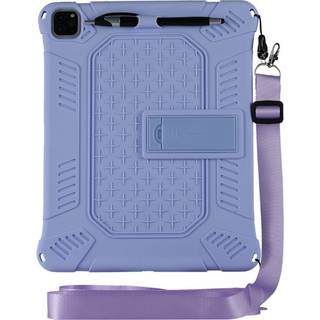 iPad Pro 12.9" (2022 / 2021 / 2020 / 2018) Gummi Håndværker Case m. Stander - Lilla
