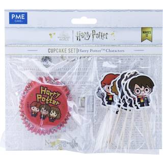 Harry Potter Toppers inkl. Muffinsforme, Metalfolie - 12 stk, PME