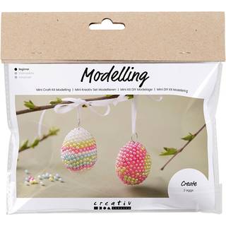 Mini DIY Kit til Perleæg i Pastelfarver