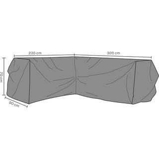 Brafab, Møbelbeskyttelse Hjørnesofa 305/235x90 cm Premium