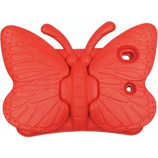 EIDERWOOD iPad 10.2" (2021 / 2020 / 2019) / Air (2019) / Pro 10.5" - Sommerfugl Cover m. Ståfunktion - Rød