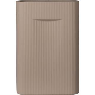 Vase i keramik, brun, 24 x 8,5 x 35,5 cm