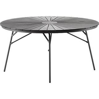 Kerteminde sort - nonwood havebord Ø150 cm, antracit stel