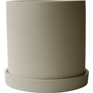 DBKD Grow krukke Ø13 cm med fad Sandy creme