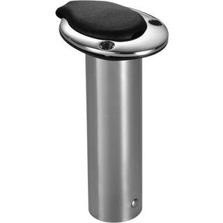 Stangholder til båd (indbygget) Attwood Flush Mount Standard, til 1 fiskestang, med låg, rustfrit stål AISI 316, sølv / sort