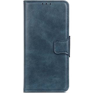 Samsung Galaxy S22 Vintage Texture Læder Flip Cover m. Pung - Blå