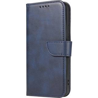 iPhone 13 Læder Flip Cover m. Pung & Magnetisk Luk - Blå