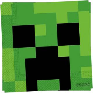 Minecraft mønstrede servietter 33x33 cm 20-pak (På lager i varehus)
