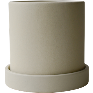 DBKD Grow potte Ø10 cm med underskål Sandy creme