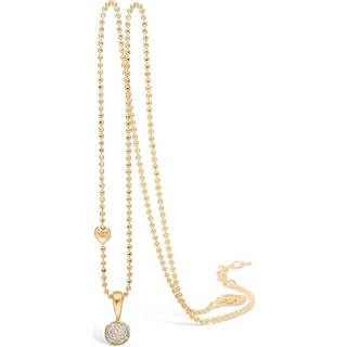 Blossom Copenhagen 14kt vedhæng halvrund kugle m 17*0.007ct + 45cm