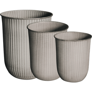 Dbkd Out Stripe Krukker 3-pak - Krukker Plademetal Beige - 1043