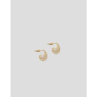 Muli Collection - Guld - Mini pave drop earring - Onesize