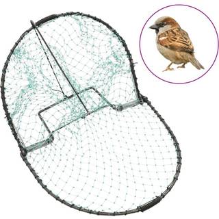 fuglenet 30 cm stål grøn