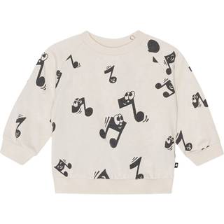 Molo GOTS Disc Sweatshirt Happy Notes 80 cm  Beige  80 cm  Unisex