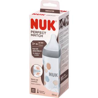NUK Perfect Match sutteflaske grene med temperaturkontrol, fra 3 måneder, 260 ml