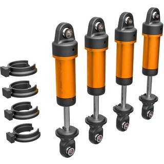Traxxas - TRX9764-ORNG - Shocks, GTM, 6061-T6 aluminum (orange-anodized) (fully assembled w/o springs) (4)