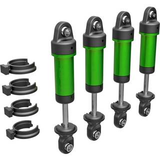 Traxxas - TRX9764G - Shocks, GTM, 6061-T6 aluminum (green-anodized) (fully assembled w/o springs) (4)
