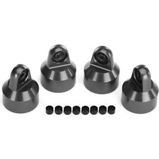Traxxas - TRX7764-GRAY - Shock caps, aluminum (gray-anodized), GTX shocks (4)/ spacers (8)