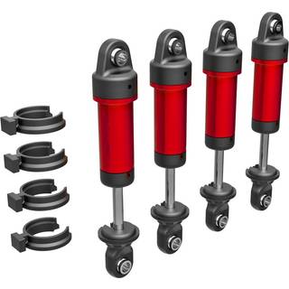 Traxxas 9764-RED Shocks Alu Red Complete (w/o springs) (4) TRX-4M