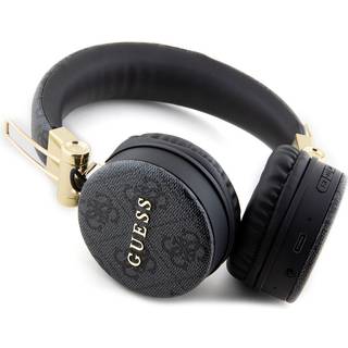 Guess 4G On-Ear trådløse hovedtelefoner med metallogo - sort