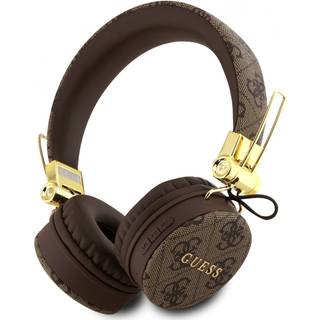 Guess 4G On-Ear trådløse hovedtelefoner med metallogo - brun