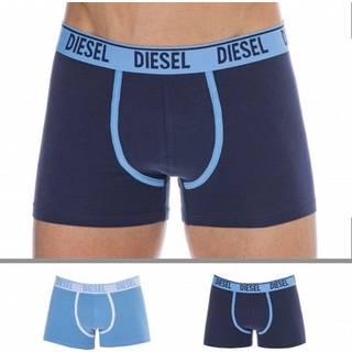 Diesel 2-Pack Contrast Cotton Boxer Briefs - Navy - Sky Blue