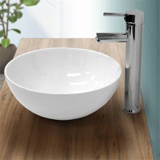 ECD Germany håndvask håndvask - Ø 320 x 135 mm - keramik - rund - hvid