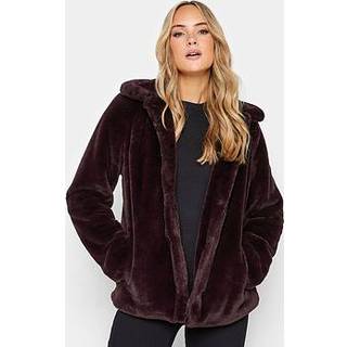 Lts Tall Dark Purple Faux Fur Coat 8 Lts | Tall Women's Coats