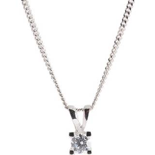 Siersbøl sølvvedhæng med cubic zirkonia incl kæde