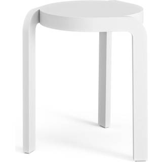 Swedese Spin taburet H44 cm Ask hvidglaseret