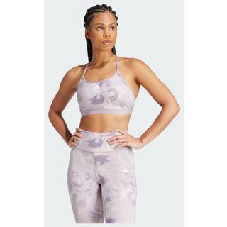 Aeroreact Training Essentials Light Support Tie-Dye Flower-Print bh - Putty Mauve / Preloved Fig - L (C-D)
