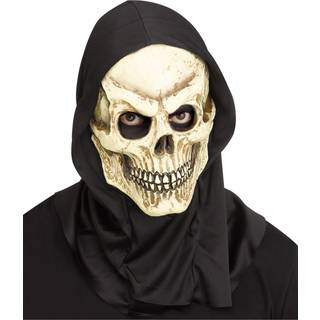 Verrotteter Totenschädel Maske mit Kapuze