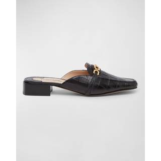 Tom Ford Whitney croc-effect leather mules - black - EU 35