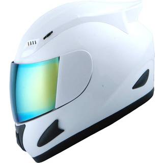 1storm motorcykelcykel fuld ansigt hjelm mekaniker blank hvid