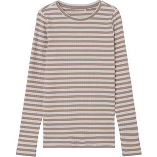 Name It Mocha Meringue Stribet Bluse