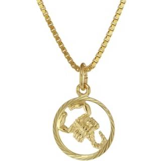 trendor 75990-11 Kinder Sternzeichen Skorpion 333 Gold + goldplattierte Kette