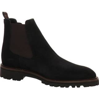 Floris van Bommel Herren Chelsea Boots schwarz Velours