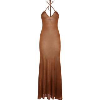 Tom Ford Halterneck jersey maxi dress - metallic - L