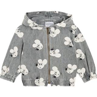 Bobo Choses Baby printed cotton-blend jersey hoodie - grey - M 12