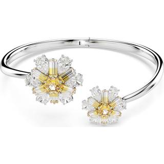Swarovski Idyllia Yellow Flower Rhodium Plated Bangle - Silver - One Size