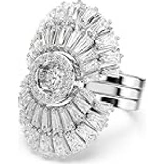 Idyllia Ring, Set (3), Verschiedene Schliffe, Muschel, Weiß, Rhodiniert