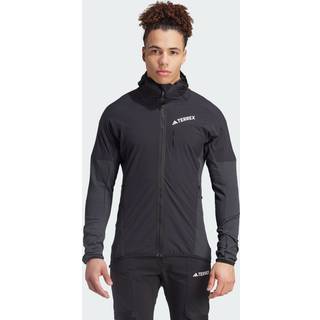 adidas Terrex Terrex Techrock Hooded Wind Fleece Jacket Softshelljakke Herrer størrelse XXL farve grå