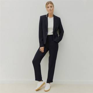 Klassisk Kort Blazer Jakke - Med Revers - Navy