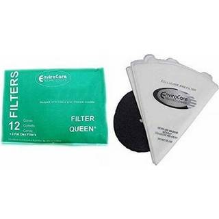 Envirocare -udskiftning st?vsugerfilterfilter kegler lavet til at passe filterdronning vakuums 12 kegler og 2 filtre