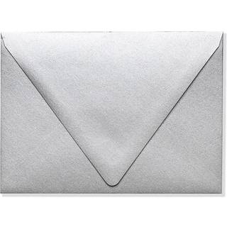 Luxpaper A7 konvolutter i 80 lb. s?lvmetallisk udskrivbar konturklap -konvolutter til invitationer 50 pakkekonvolutst?rrelse 5 1/4 x 7 1/4 (s?lv)