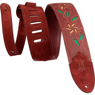 Levy's Leather Flowering Vine Guitarremmen Burgundy