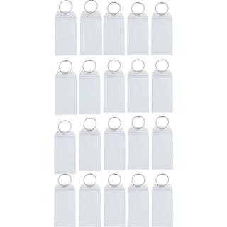 20 Pack Plastic Cruise Bagage Tags Bulk Zip Seal and Steel Loops til kufferter (3,5 x 7,2 in)