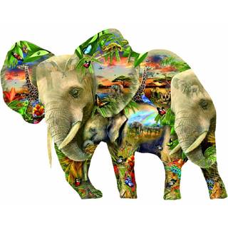 SunSout Inc - Ele -Fantastic - 1000 PC Special Shape Jigsaw Puzzle af kunstner: Lori Schory - F?rdig st?rrelse 35,75 """" X 26,75 """" - MPN# 95436